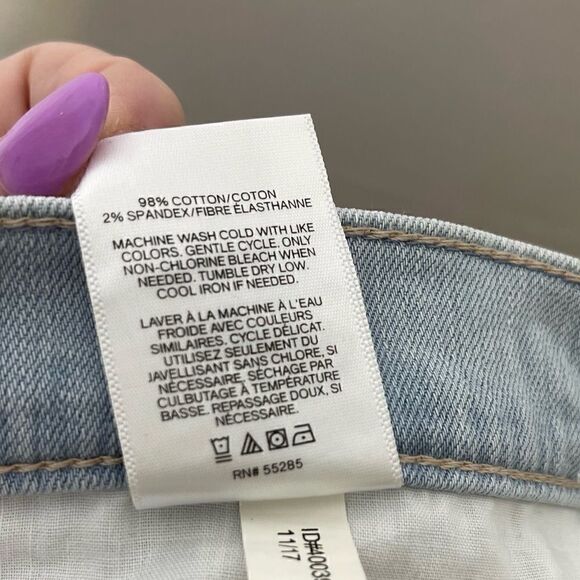 𝅺EXPRESS High Waist Ripped Distressed Girlfriend Jeans 12 - Picture 6 of 6